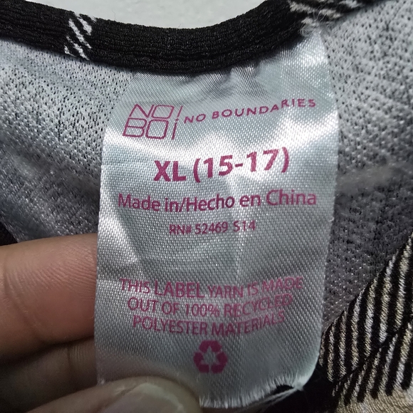 No Boundaries Black and White/Tan Checkered One Piece Romper Size XL - Picture 4 of 4